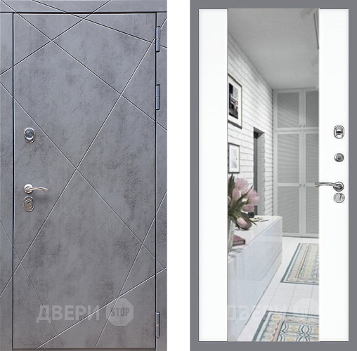 Дверь Стоп Лучи Зеркало СБ-16 Силк Сноу в Орехово-Зуево