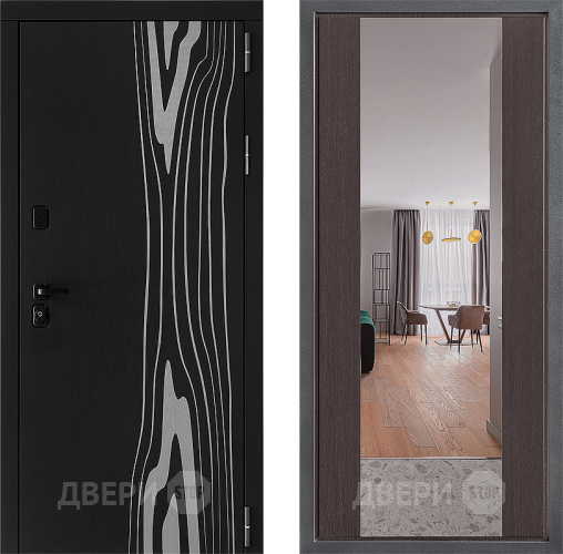 Дверь Дверной континент ДК-12 ФЛЗ-1 Зеркало Венге в Орехово-Зуево