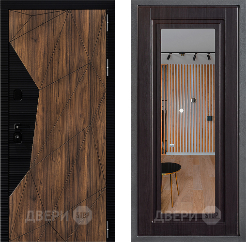 Входная металлическая Дверь Дверной континент ДК-11 ФЛЗ Зеркало Венге в Орехово-Зуево