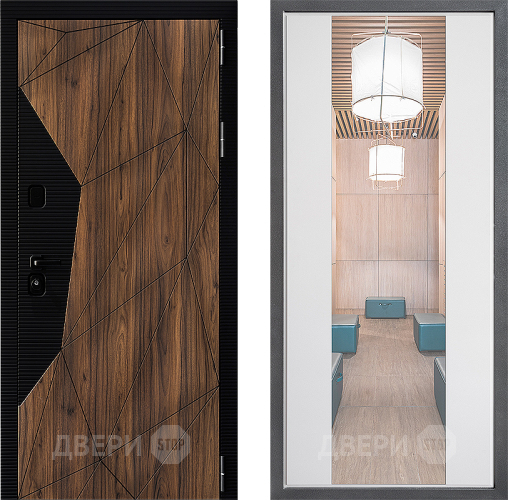 Дверь Дверной континент ДК-11 ФЛЗ-1 Зеркало Белый софт в Орехово-Зуево