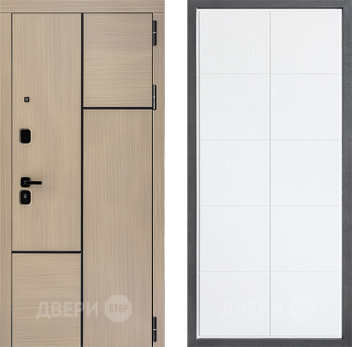 Входная металлическая Дверь Дверной континент ДК-14 ФЛ-Кватро Белое дерево в Орехово-Зуево