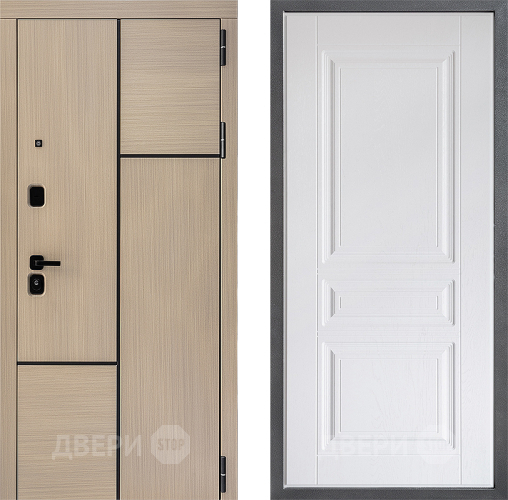 Входная металлическая Дверь Дверной континент ДК-14 ФЛ-243 Альберо Браш серебро в Орехово-Зуево