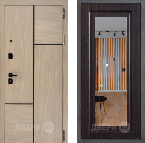 Входная металлическая Дверь Дверной континент ДК-14 ФЛЗ Зеркало Венге в Орехово-Зуево