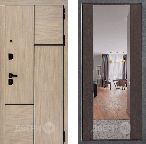 Входная металлическая Дверь Дверной континент ДК-14 ФЛЗ-1 Зеркало Венге в Орехово-Зуево