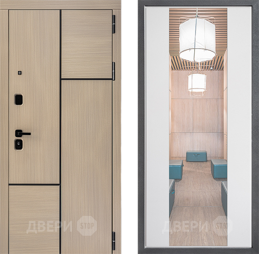 Дверь Дверной континент ДК-14 ФЛЗ-1 Зеркало Белый софт в Орехово-Зуево