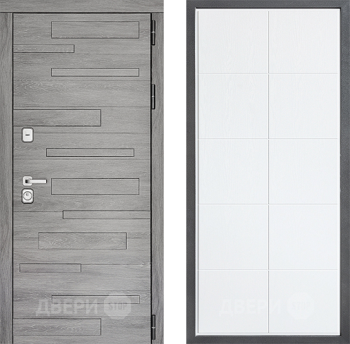 Входная металлическая Дверь Дверной континент ДК-10 ФЛ-Кватро Белое дерево в Орехово-Зуево