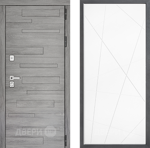 Входная металлическая Дверь Дверной континент ДК-10 ФЛ-655 Белый софт в Орехово-Зуево