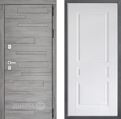 Входная металлическая Дверь Дверной континент ДК-10 ФЛ-243 Альберо Браш серебро в Орехово-Зуево