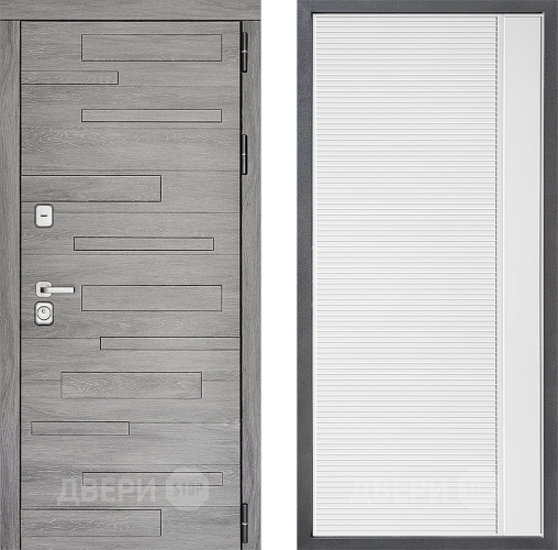 Входная металлическая Дверь Дверной континент ДК-10 ФЛ-757 Белое Стекло Софт милк в Орехово-Зуево