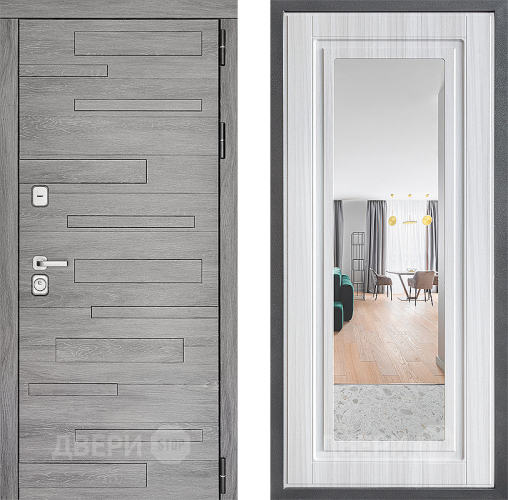 Дверь Дверной континент ДК-10 ФЛЗ Зеркало Сандал белый в Орехово-Зуево