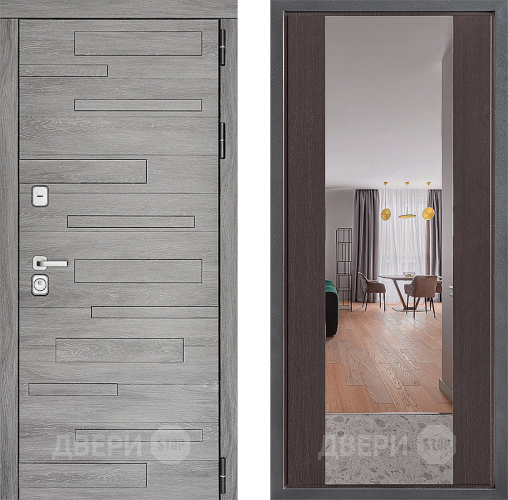 Входная металлическая Дверь Дверной континент ДК-10 ФЛЗ-1 Зеркало Венге в Орехово-Зуево