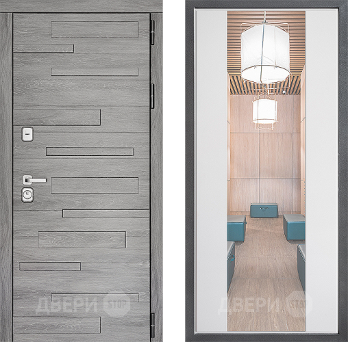 Дверь Дверной континент ДК-10 ФЛЗ-1 Зеркало Белый софт в Орехово-Зуево