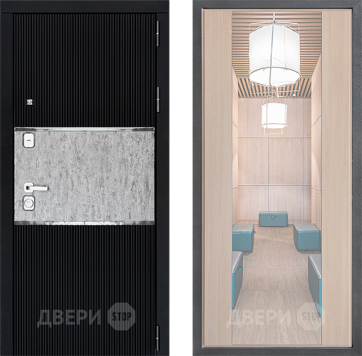 Входная металлическая Дверь Дверной континент ДК-13 ФЛЗ-1 Зеркало Капучино в Орехово-Зуево