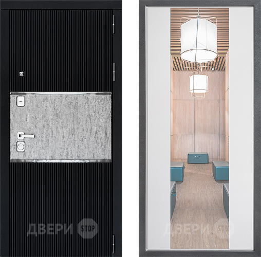 Дверь Дверной континент ДК-13 ФЛЗ-1 Зеркало Белый софт в Орехово-Зуево