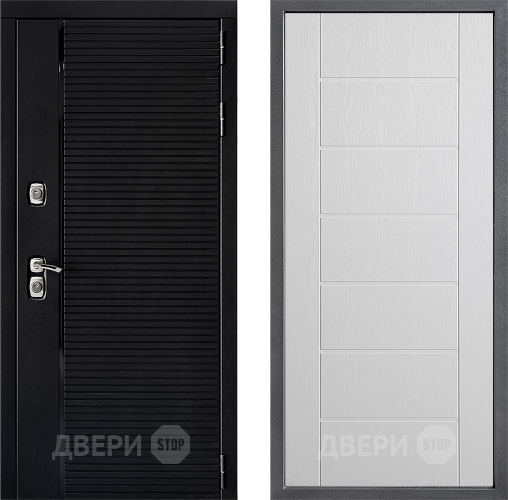 Входная металлическая Дверь Дверной континент ДК-1 ФЛ-Лайн Белое дерево в Орехово-Зуево