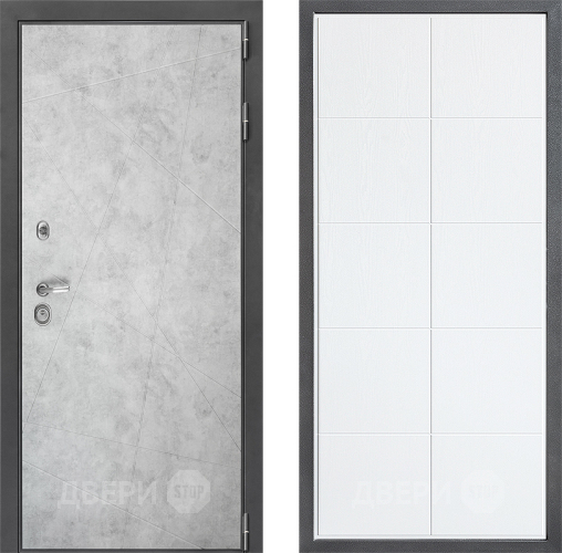 Входная металлическая Дверь Дверной континент ДК-3/743 ФЛ-Кватро Белое дерево в Орехово-Зуево