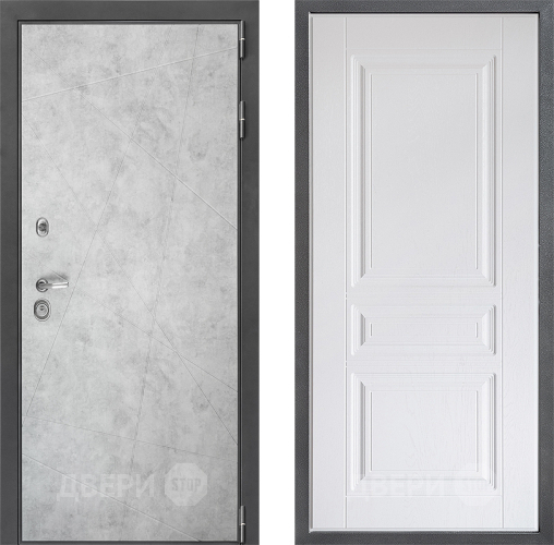 Входная металлическая Дверь Дверной континент ДК-3/743 ФЛ-243 Альберо Браш серебро в Орехово-Зуево