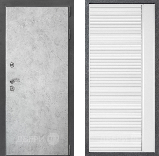 Входная металлическая Дверь Дверной континент ДК-3/743 ФЛ-757 Белое Стекло Софт милк в Орехово-Зуево