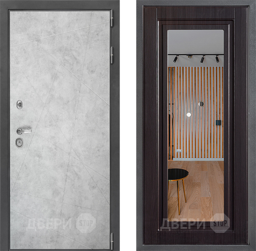 Дверь Дверной континент ДК-3/743 ФЛЗ Зеркало Венге в Орехово-Зуево