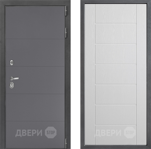 Входная металлическая Дверь Дверной континент ДК-3/649 ФЛ-Лайн Белое дерево в Орехово-Зуево