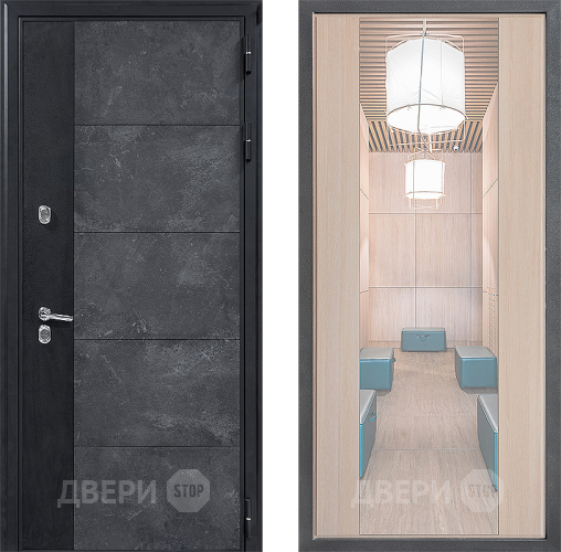 Дверь Дверной континент ДК-15 Бетон ТЕРМО ФЛЗ-1 Зеркало Капучино в Орехово-Зуево