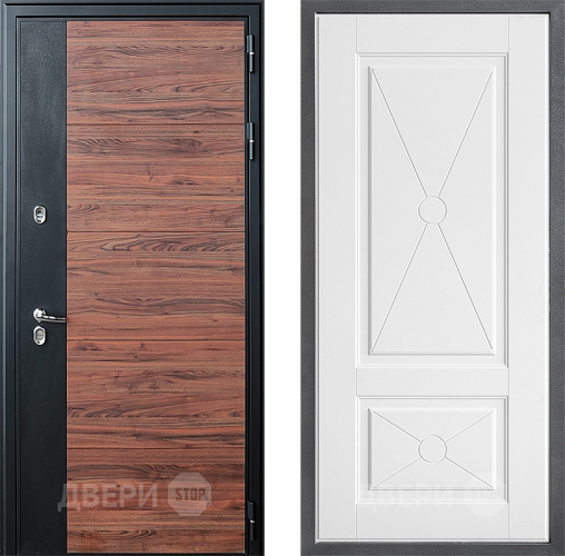 Входная металлическая Дверь Дверной континент ДК-15 Красное Дерево ТЕРМО ФЛ-617 Софт милк в Орехово-Зуево