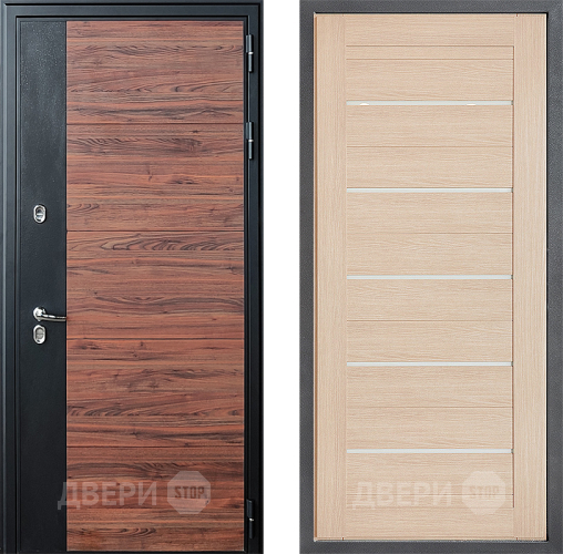 Входная металлическая Дверь Дверной континент ДК-15 Красное Дерево ТЕРМО ФЛ-46 Капучино в Орехово-Зуево