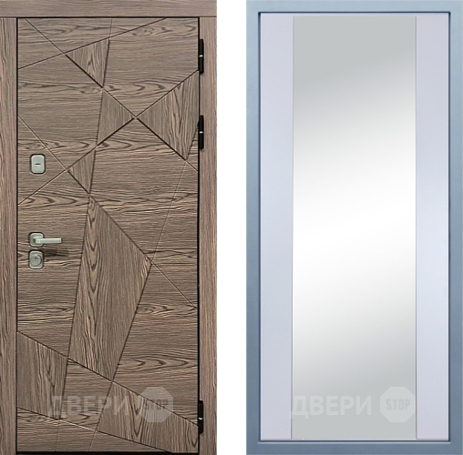 Входная металлическая Дверь Дива МД-97/2 Д-15 Зеркало Белый в Орехово-Зуево