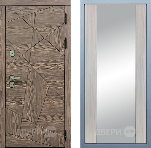 Дверь Дива МД-97/2 Д-15 Зеркало Сандал белый в Орехово-Зуево