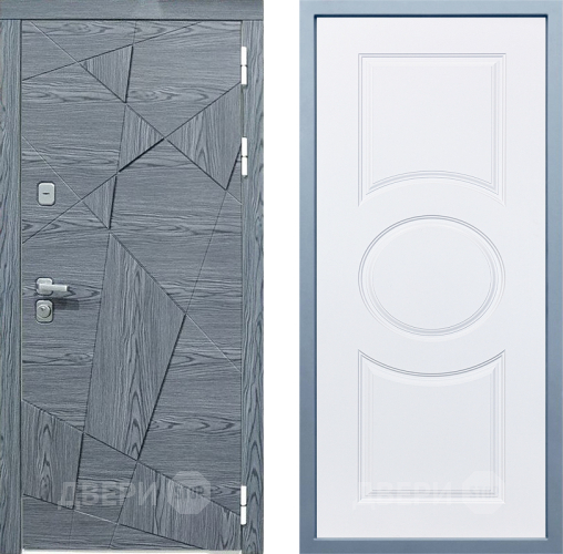 Входная металлическая Дверь Дива МД-97/3 Д-8 Белый в Орехово-Зуево