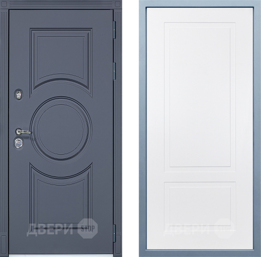 Входная металлическая Дверь Дива МХ-30 STR Н-7 Белый в Орехово-Зуево