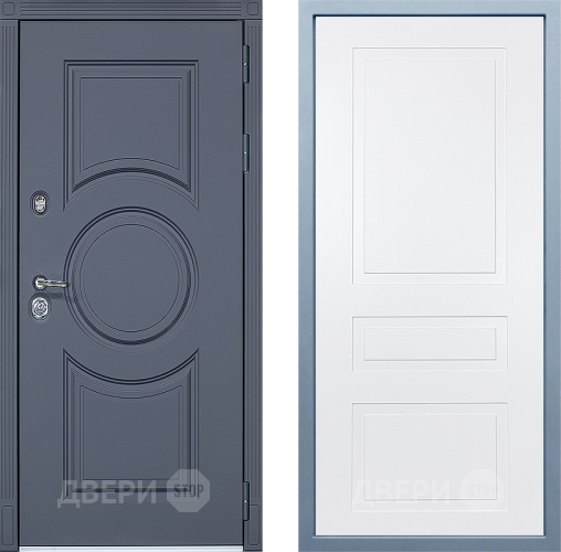 Входная металлическая Дверь Дива МХ-30 STR Н-13 Белый в Орехово-Зуево