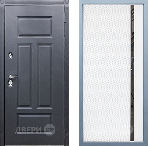 Входная металлическая Дверь Дива МХ-29 STR МХ-47 Белый матовый в Орехово-Зуево