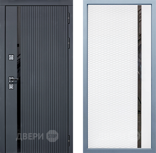 Входная металлическая Дверь Дива МХ-46 STR МХ-47 Белый матовый в Орехово-Зуево