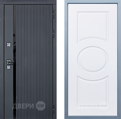 Входная металлическая Дверь Дива МХ-46 STR Д-8 Белый в Орехово-Зуево
