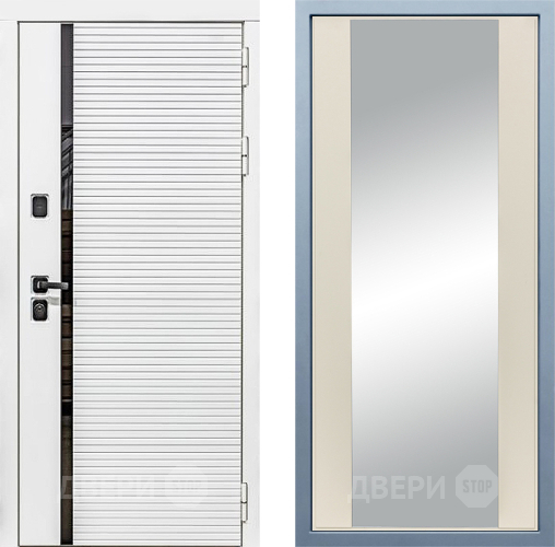 Дверь Дива МХ-45 Белая STR Д-15 Зеркало Шампань в Орехово-Зуево