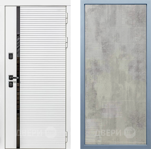 Входная металлическая Дверь Дива МХ-45 Белая STR Д-4 Бетон темный в Орехово-Зуево