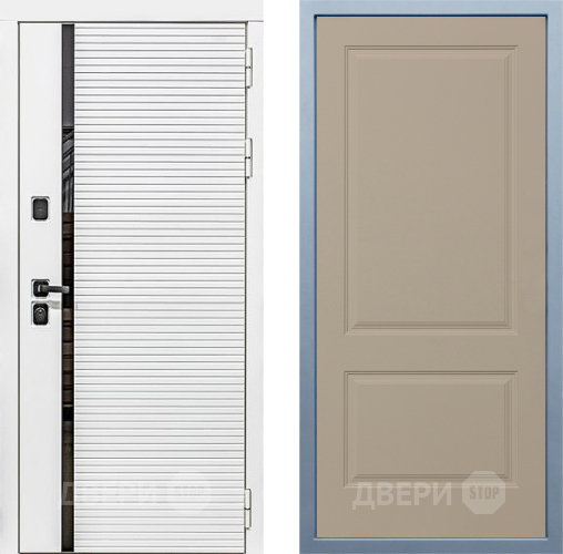 Входная металлическая Дверь Дива МХ-45 Белая STR Д-7 Шампань в Орехово-Зуево