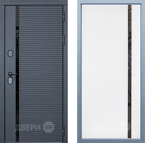 Входная металлическая Дверь Дива МХ-45 STR МХ-47 Белый матовый в Орехово-Зуево