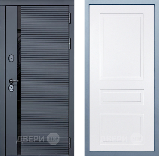 Входная металлическая Дверь Дива МХ-45 STR Н-13 Белый в Орехово-Зуево