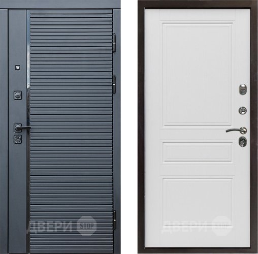 Входная металлическая Дверь Престиж Черная Линия Классика Лиственница белая в Орехово-Зуево