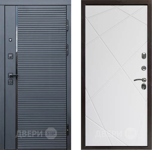 Дверь Престиж Черная Линия Лучи Бетон белый в Орехово-Зуево