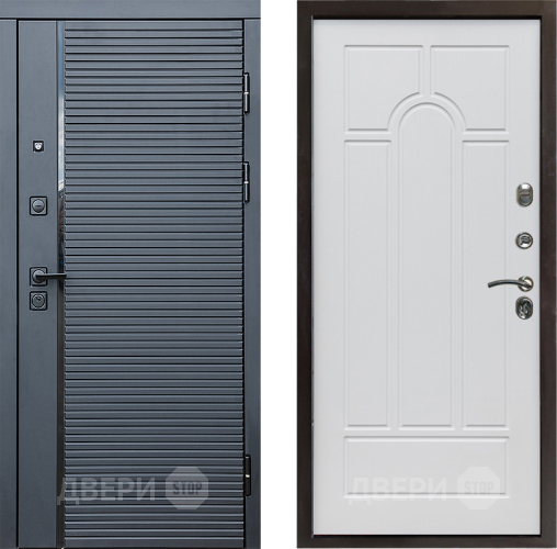 Дверь Престиж Черная Линия Арка Белое дерево в Орехово-Зуево