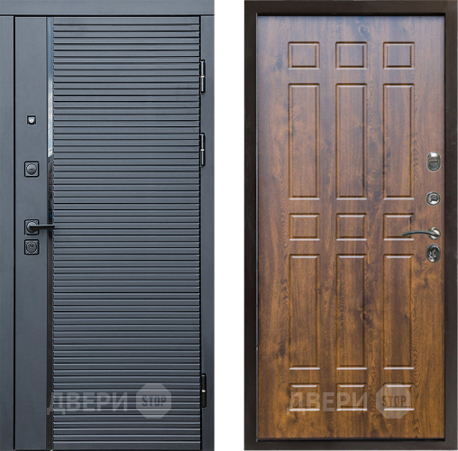 Входная металлическая Дверь Престиж Черная Линия Спарта Дуб в Орехово-Зуево
