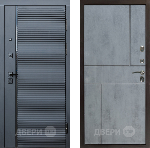 Дверь Престиж Черная Линия Горизонт Бетон темный в Орехово-Зуево