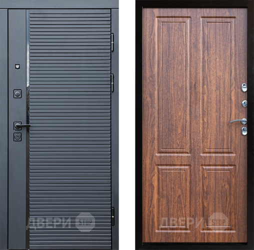 Входная металлическая Дверь Престиж Черная Линия Премиум Орех светлый в Орехово-Зуево