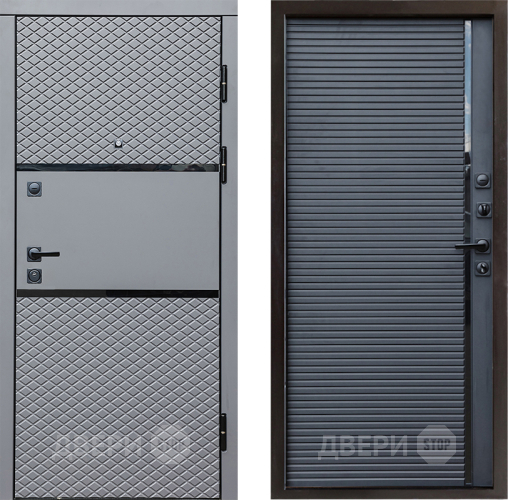 Входная металлическая Дверь Престиж Ромб Porte Черный кварц в Орехово-Зуево