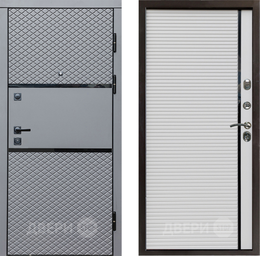 Входная металлическая Дверь Престиж Ромб Porte Белый в Орехово-Зуево