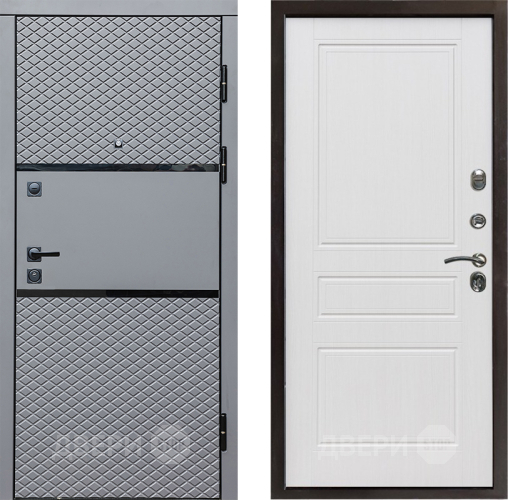 Входная металлическая Дверь Престиж Ромб Классика Белое дерево в Орехово-Зуево