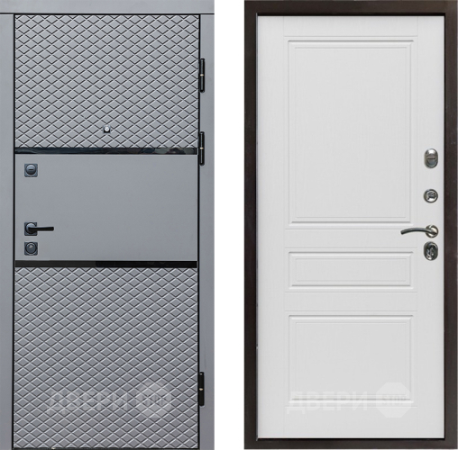 Входная металлическая Дверь Престиж Ромб Классика Лиственница белая в Орехово-Зуево